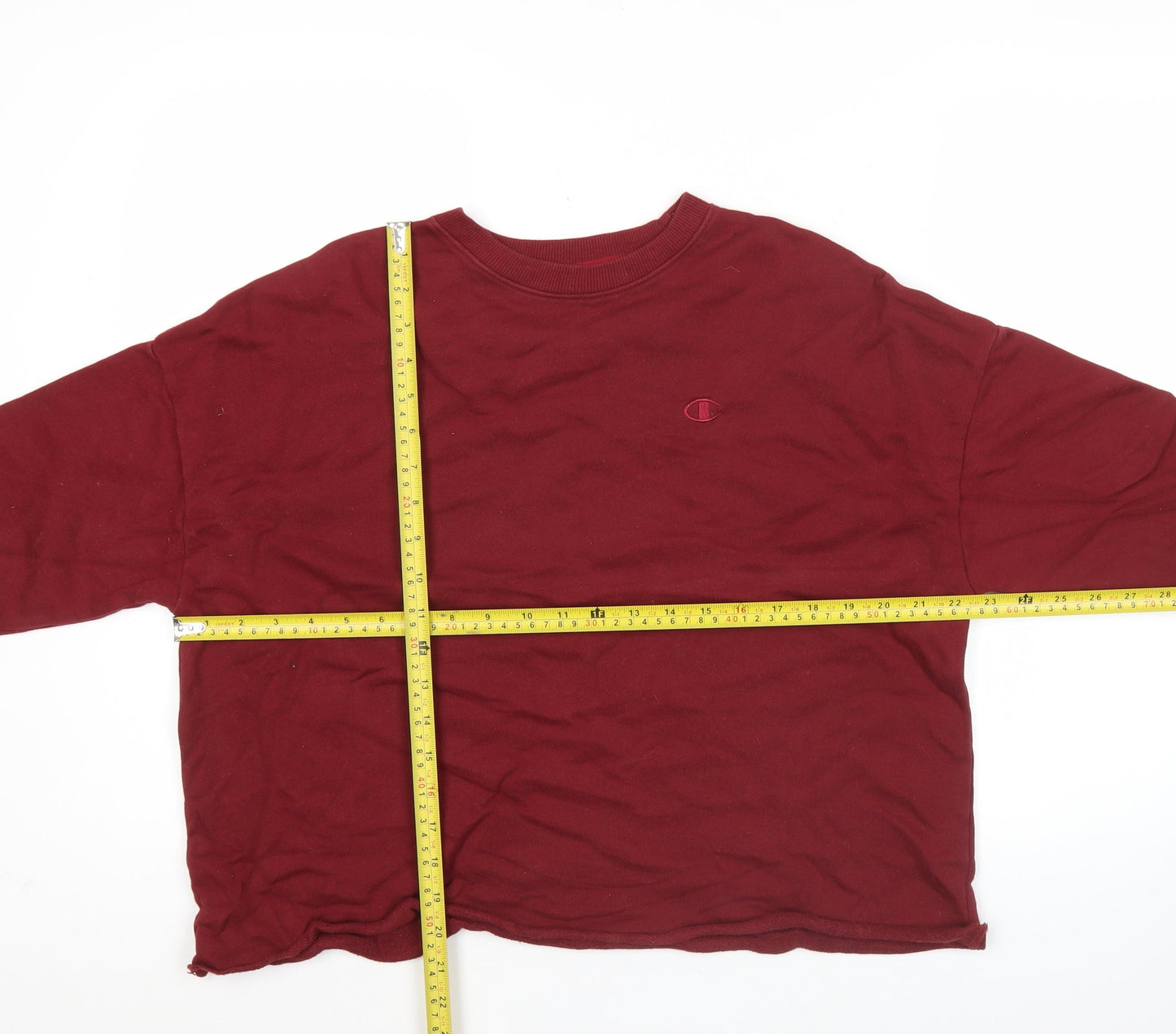 Champion Womens Red Sweatshirt Medium Pullover Logo Casual