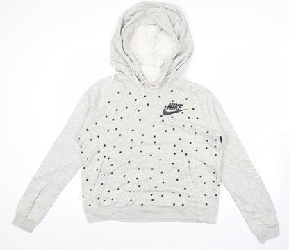 Nike Women’s Grey Polka Dot Pullover Hoodie XL Regular Fit