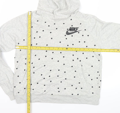 Nike Women’s Grey Polka Dot Pullover Hoodie XL Regular Fit