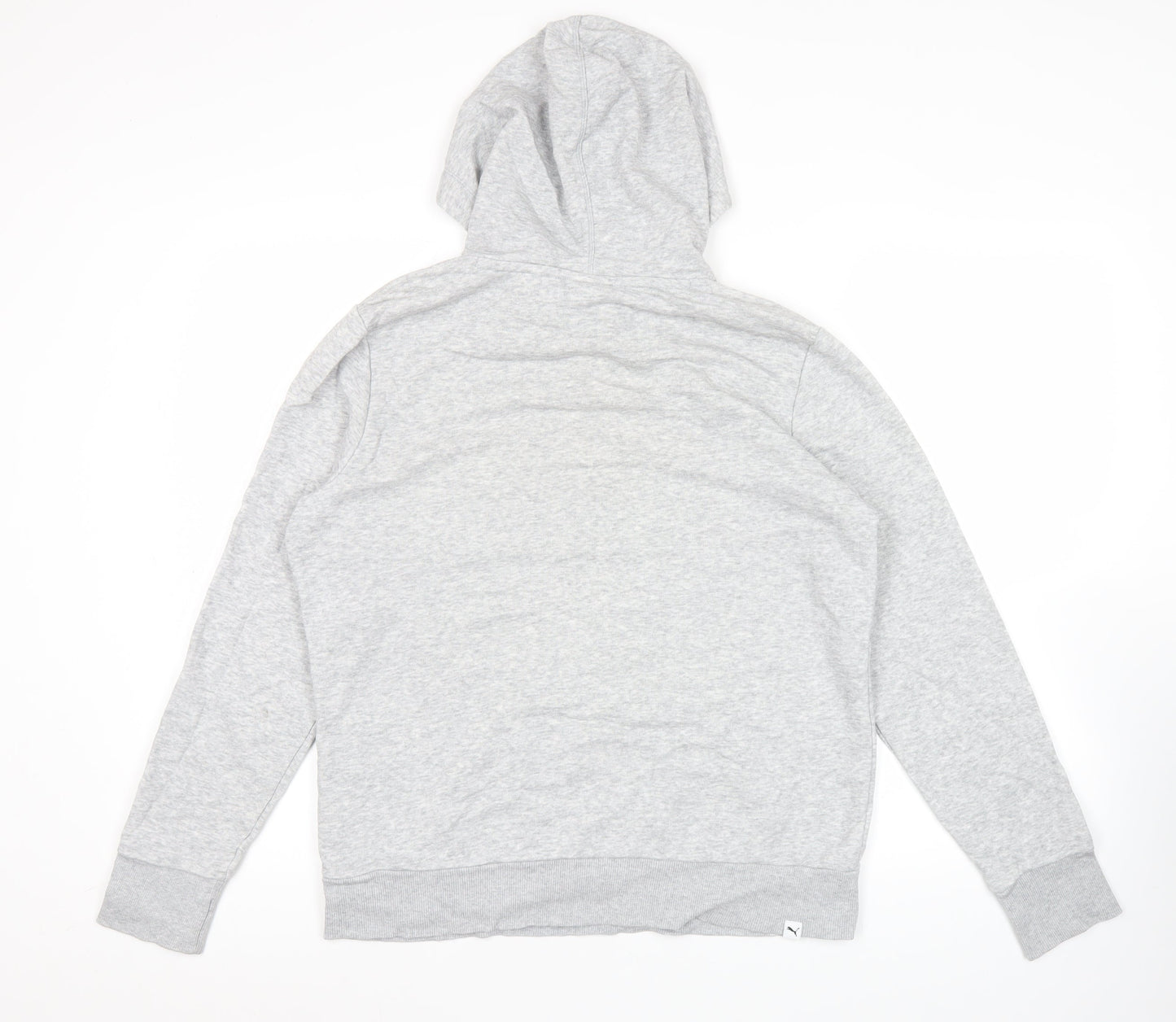 Puma Womens Grey Hoodie Size 14 UK Pullover Logo Sweatshirt