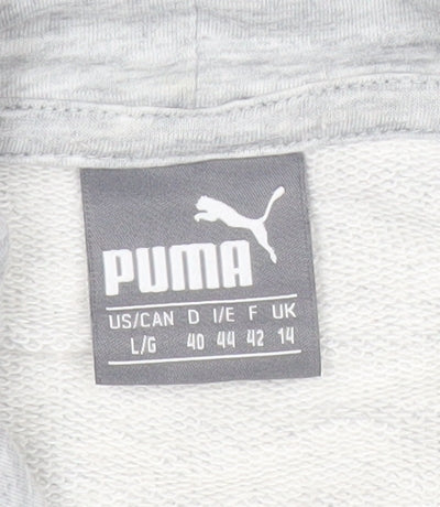 Puma Womens Grey Hoodie Size 14 UK Pullover Logo Sweatshirt