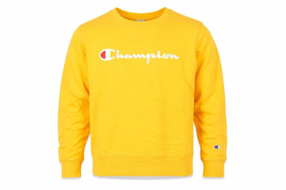 Mens UK Size M Champion Yellow Pullover Sweatshirt