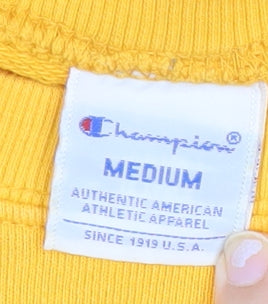 Mens UK Size M Champion Yellow Pullover Sweatshirt