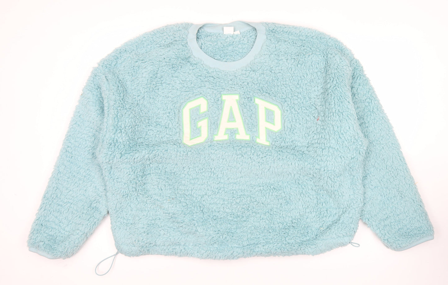 GAP Women Blue Fleece Logo Pullover Sweatshirt XL