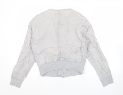 Calvin Klein Jeans Women’s Grey XS Bomber Jacket Cotton Zip