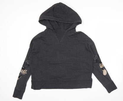 Disney GAP Womens Charcoal Hoodie XS Pullover Embroidered Love Graphic