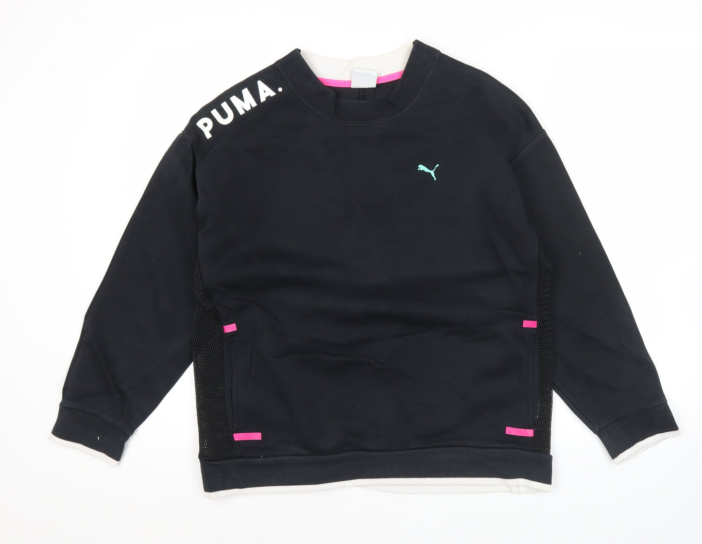 Womens UK Size M PUMA Black Pullover Sweatshirt