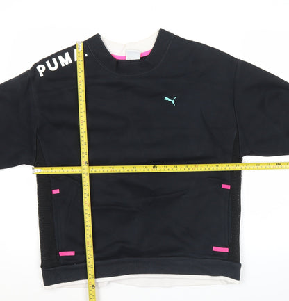 Womens UK Size M PUMA Black Pullover Sweatshirt