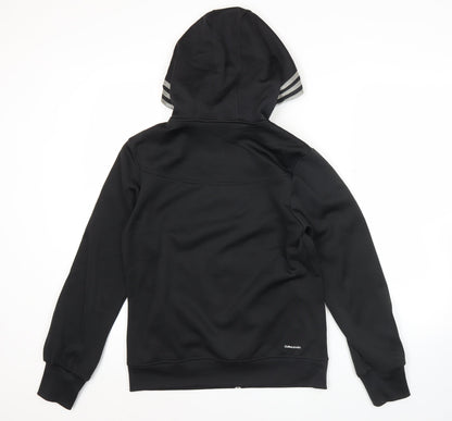 Adidas Womens Black Full Zip Hoodie Jacket Size 12 UK ClimaWarm
