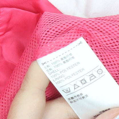 Adidas Unisex Pink Varsity Jacket Size M Short Sleeve Lightweight