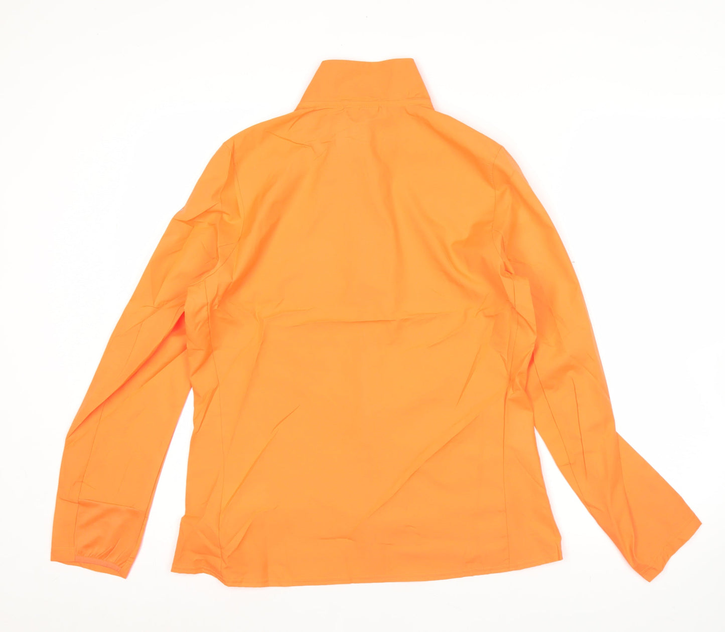 Adidas Womens Orange Size 10 Windbreaker Jacket Lightweight Running