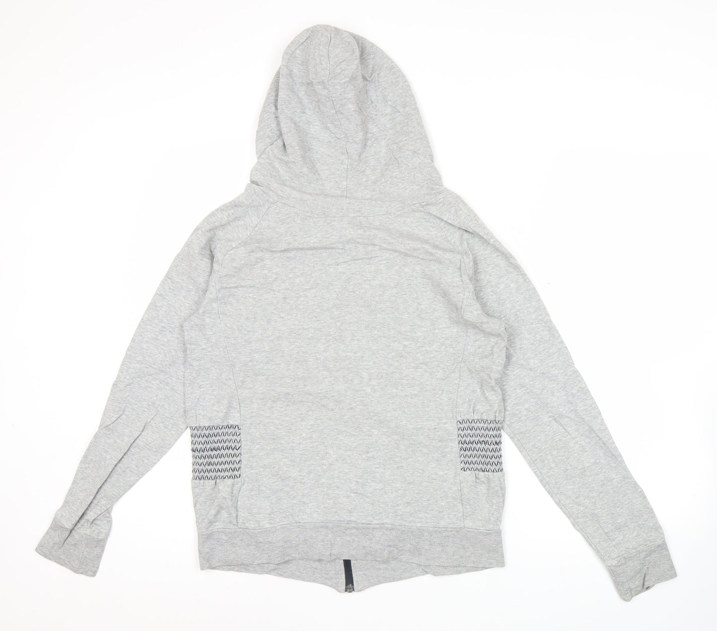 Adidas Women’s Grey Full Zip Hoodie Size 12 UK Cotton Blend