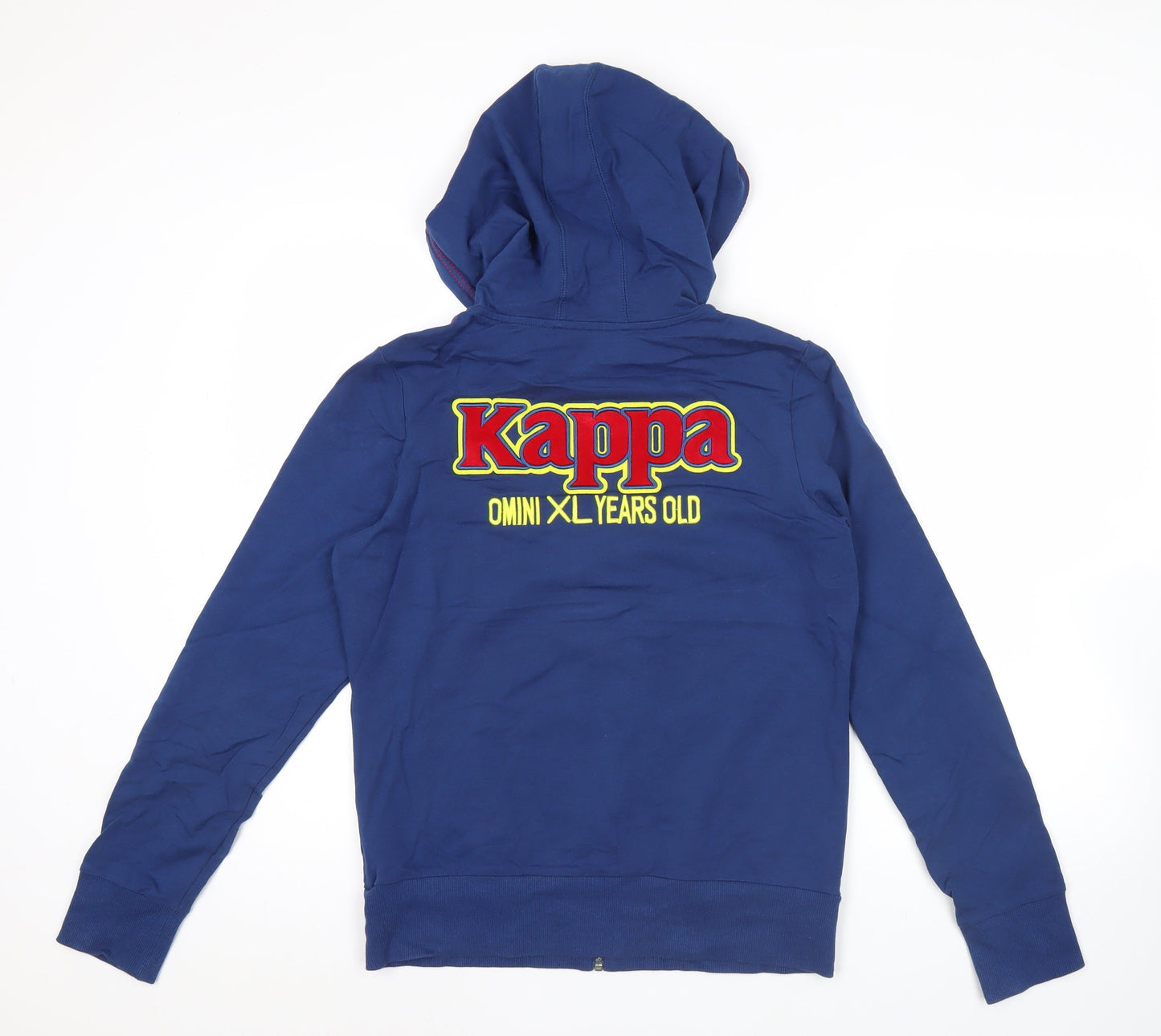 Kappa Womens Blue Full Zip Hoodie UK 12 Logo Sportswear