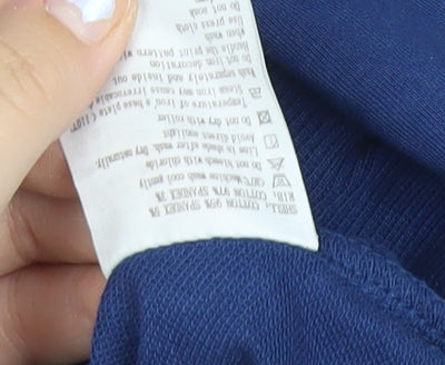 Kappa Womens Blue Full Zip Hoodie UK 12 Logo Sportswear