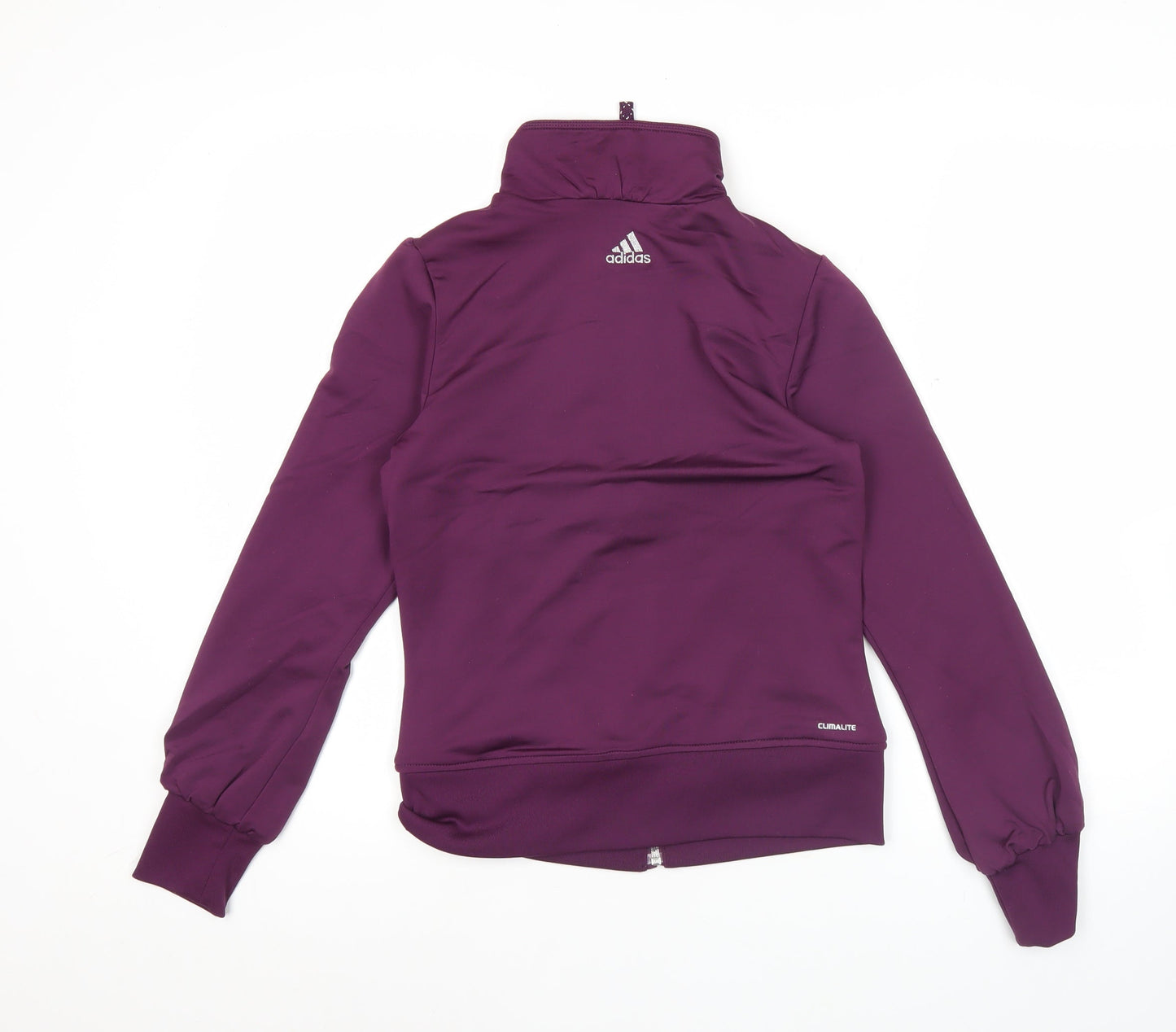 Adidas Women’s Purple Track Jacket Size 6 Slim Fit Full Zip