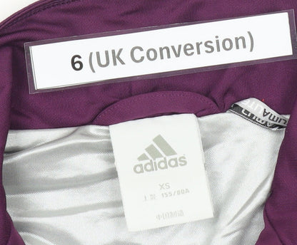Adidas Women’s Purple Track Jacket Size 6 Slim Fit Full Zip
