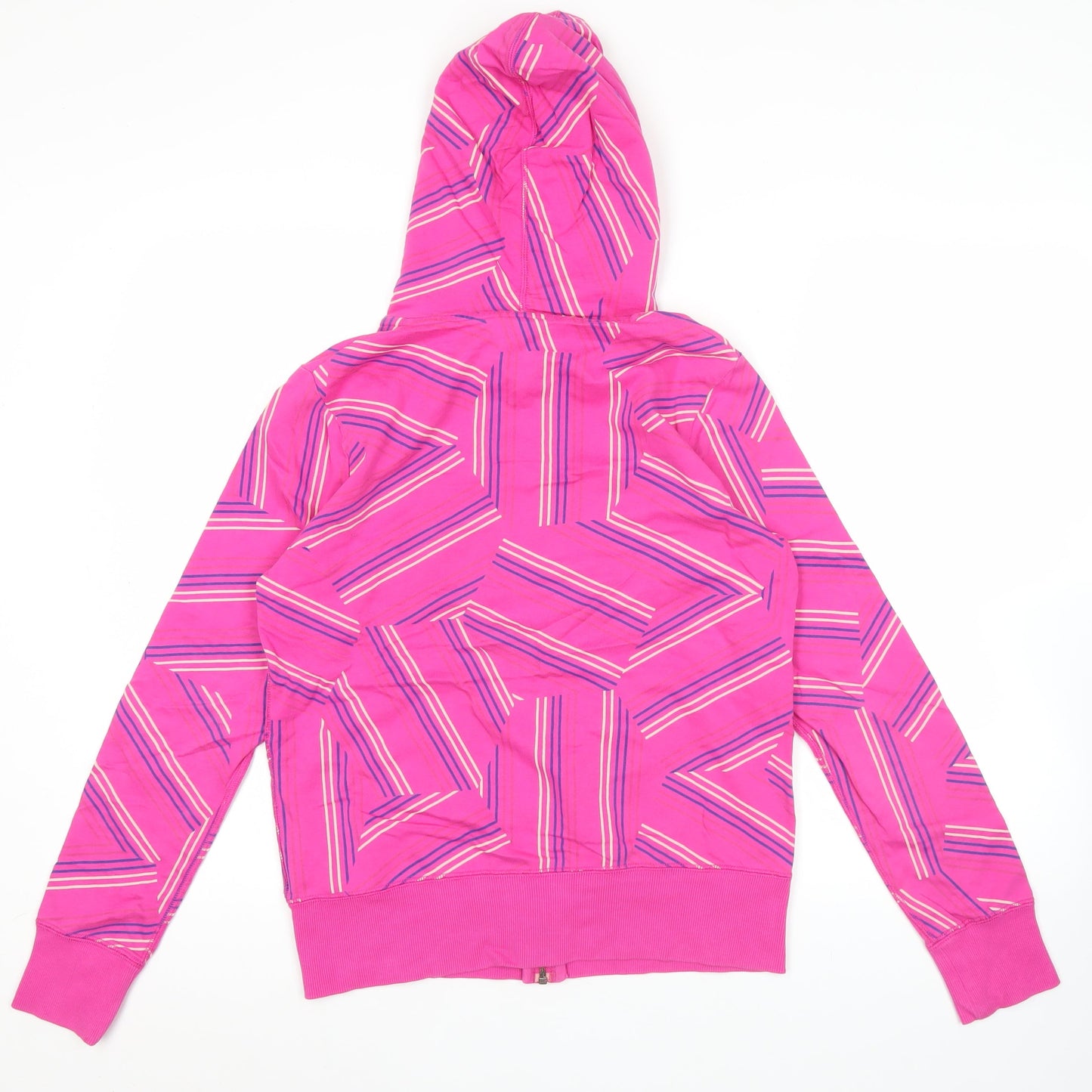 Nike Womens Pink Full Zip Hoodie Sweatshirt Size M Cotton Sportswear