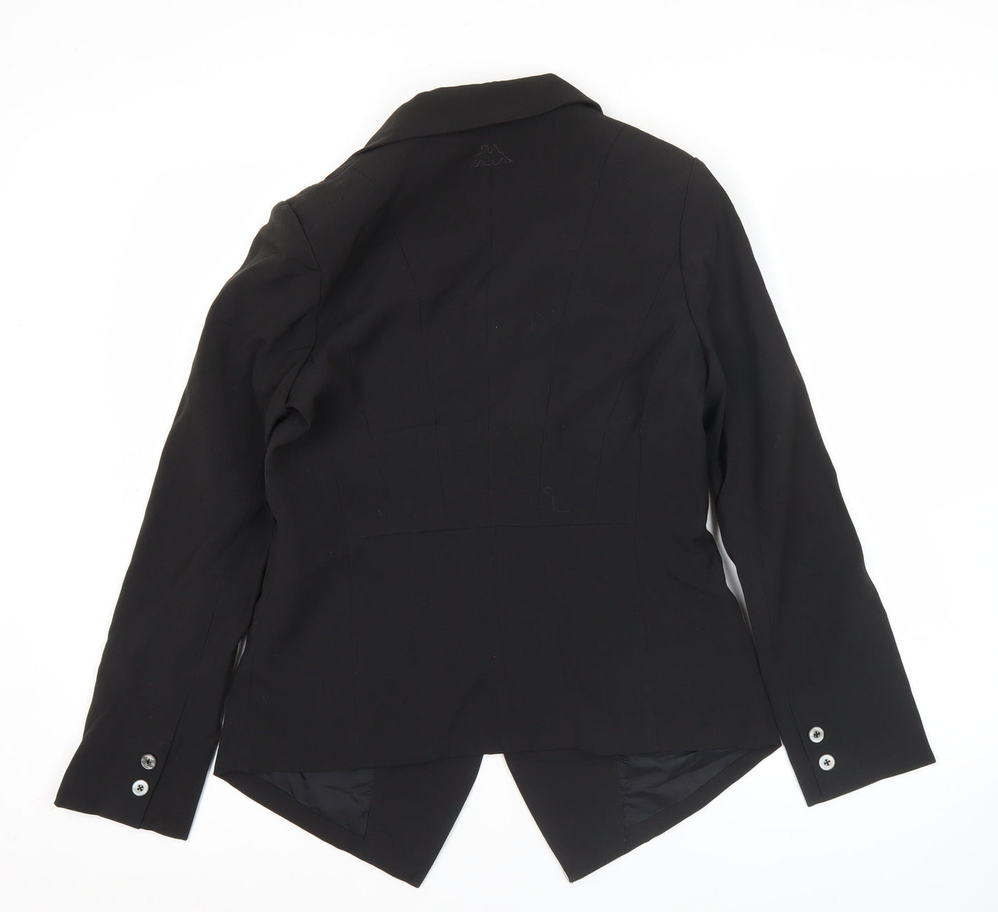 Kappa Women’s Black Blazer Jacket Size 12 Shawl Lapel Workwear