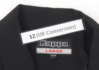 Kappa Women’s Black Blazer Jacket Size 12 Shawl Lapel Workwear
