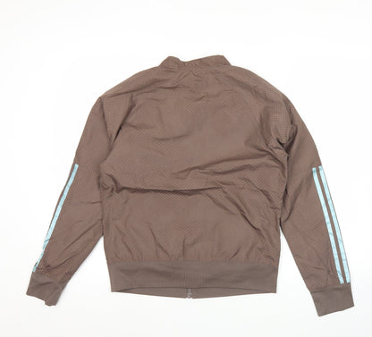 Adidas Women’s Brown Track Jacket Size 12 Lightweight Activewear