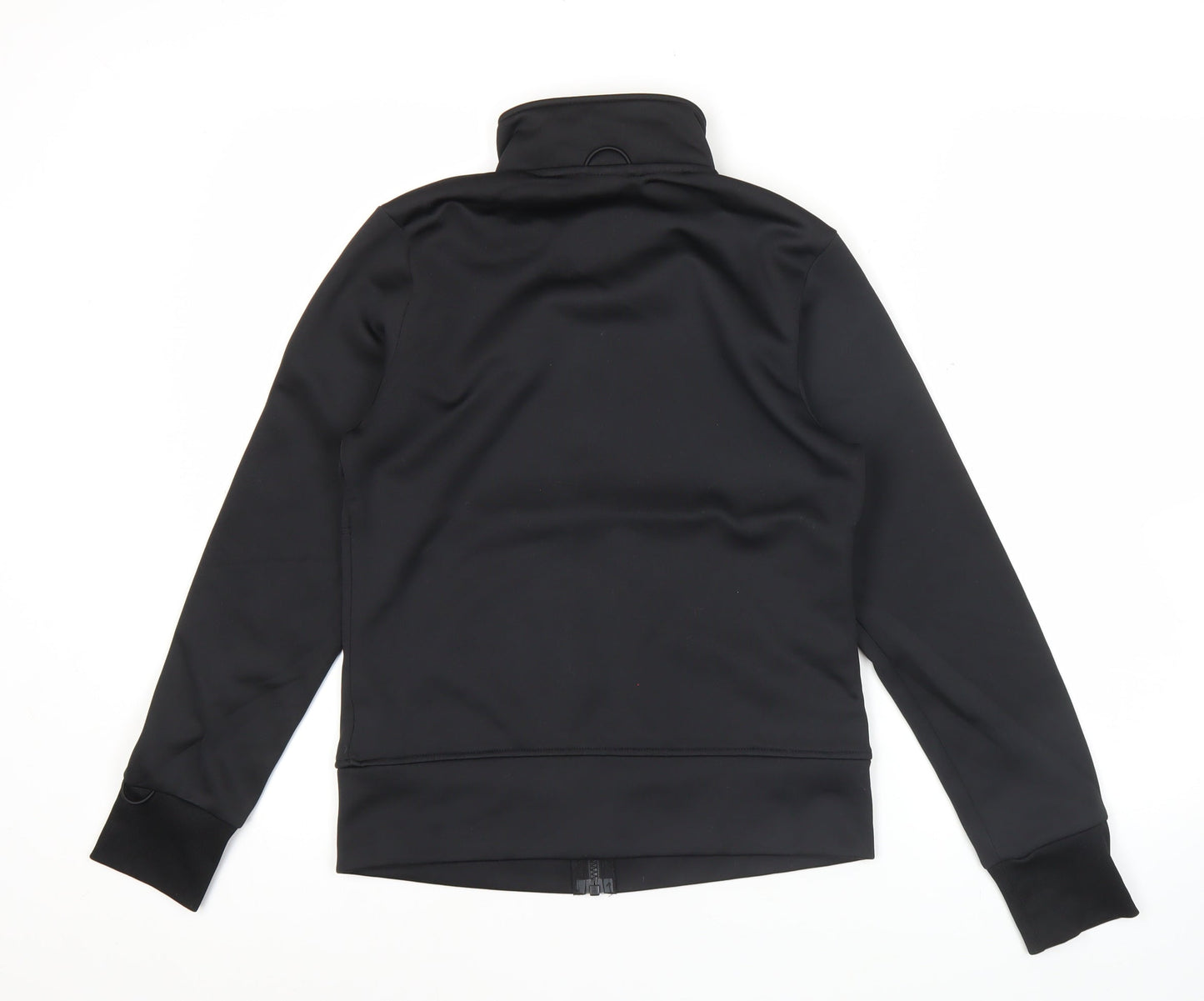 Adidas Women's Black Size 8 Slim Fit Track Jacket Full Zip