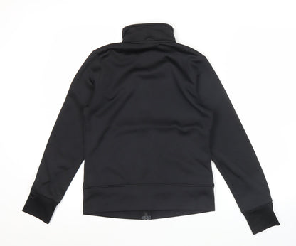 Adidas Women's Black Size 8 Slim Fit Track Jacket Full Zip