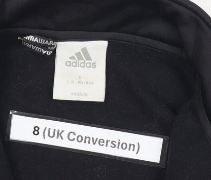 Adidas Women's Black Size 8 Slim Fit Track Jacket Full Zip