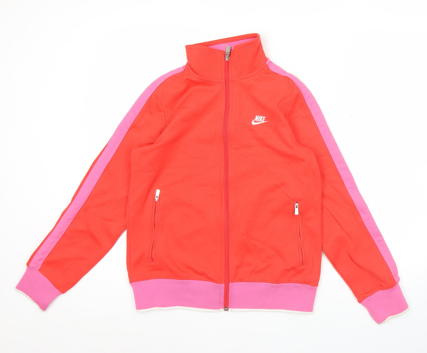 Nike Womens Red Track Jacket XL Full Zip Athleisure Activewear