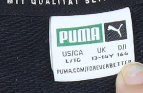 Puma Boys Black Track Jacket Size 13-14 Years Full Zip Sportswear