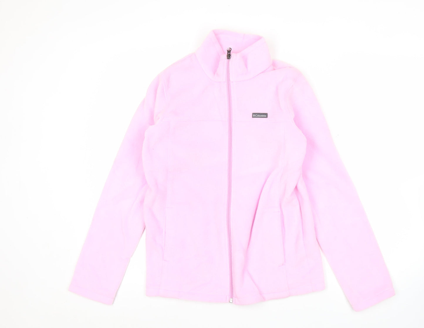 Columbia Womens Pink Fleece Jacket Size L Full Zip Outdoor