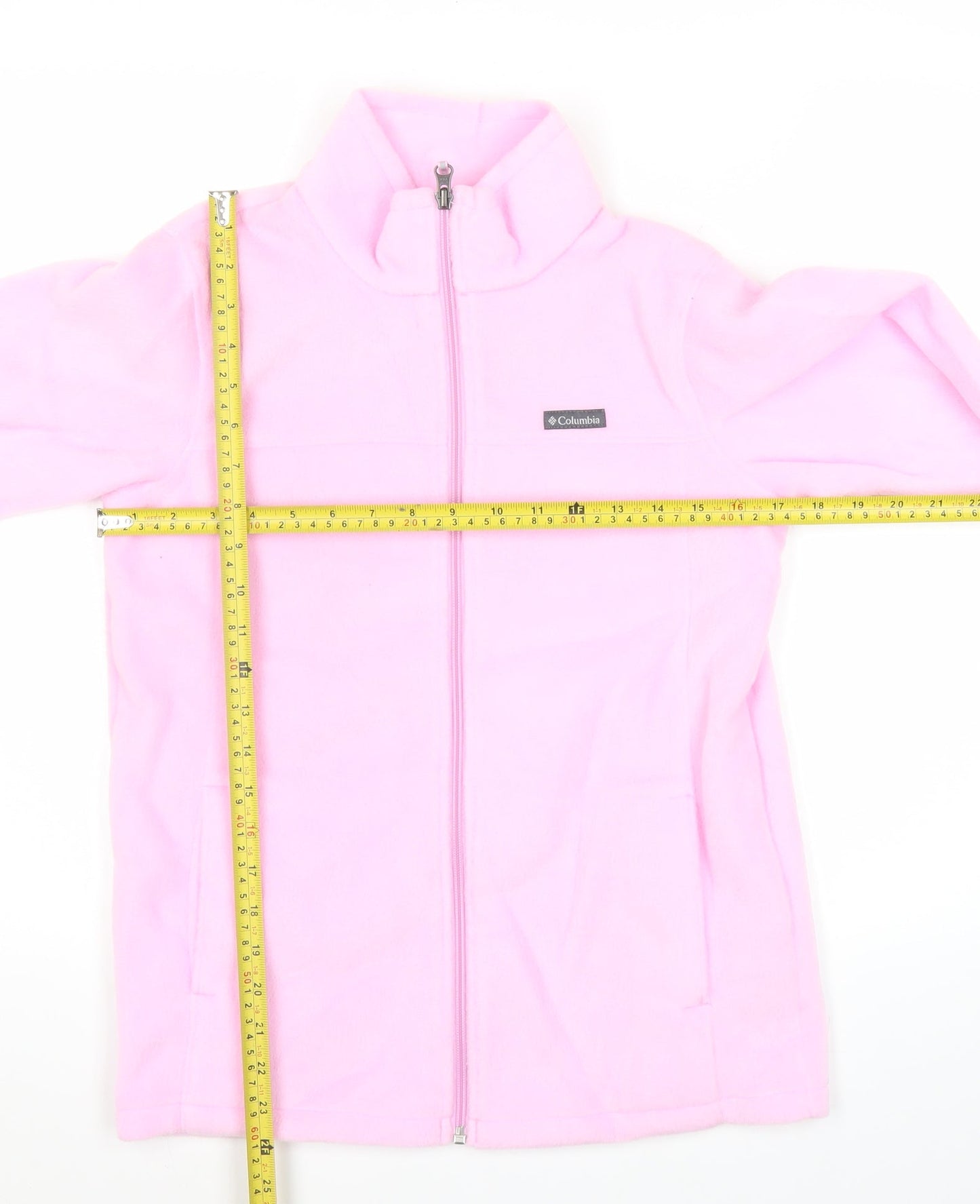 Columbia Womens Pink Fleece Jacket Size L Full Zip Outdoor