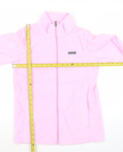 Columbia Womens Pink Fleece Jacket Size L Full Zip Outdoor