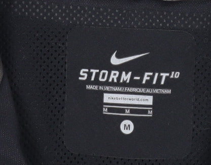 Nike Women Black M Storm-Fit Running Track Jacket Slim Fit