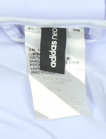 Adidas Neo Women’s Purple Track Jacket Size 8 Hooded Full Zip