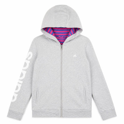 Womens UK Size 10 adidas Grey Full Zip Hoodie