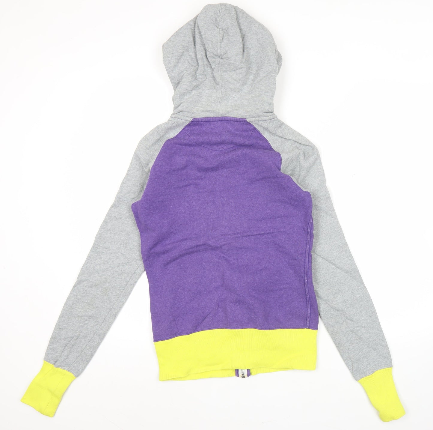 Nike Womens Purple Grey Full Zip Hoodie Size S Organic Cotton