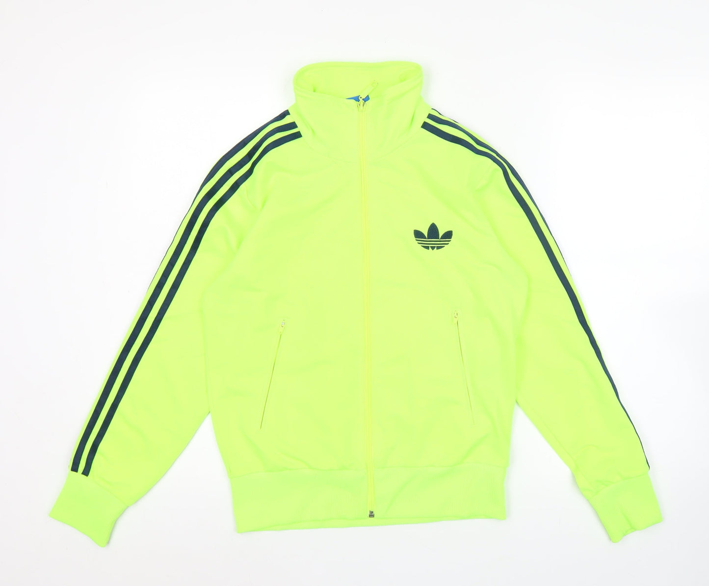 Adidas Men’s Green Track Jacket Size L Full Zip Polyester