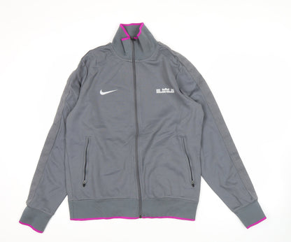 Nike Men’s Grey Track Jacket L Full Zip Lightweight Sportswear