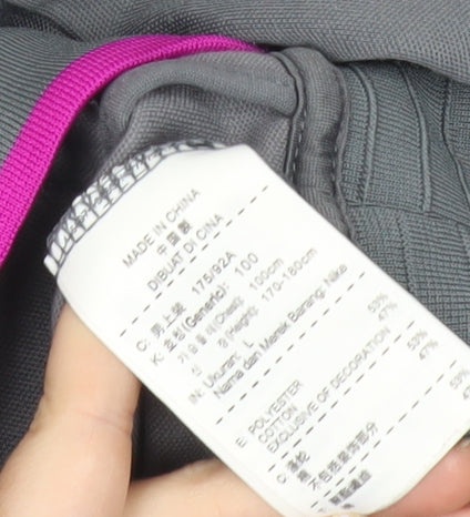 Nike Men’s Grey Track Jacket L Full Zip Lightweight Sportswear