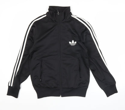 Adidas Men’s Black Track Jacket Size S Full Zip Polyester Sportswear