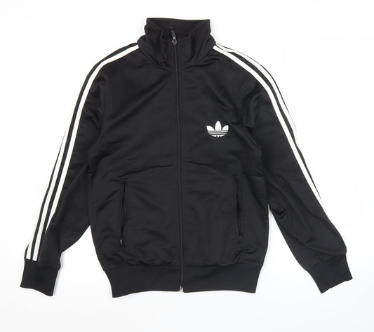 Adidas Men’s Black Track Jacket Size S Full Zip Polyester Sportswear