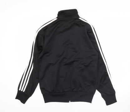 Adidas Men’s Black Track Jacket Size S Full Zip Polyester Sportswear