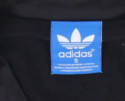 Adidas Men’s Black Track Jacket Size S Full Zip Polyester Sportswear