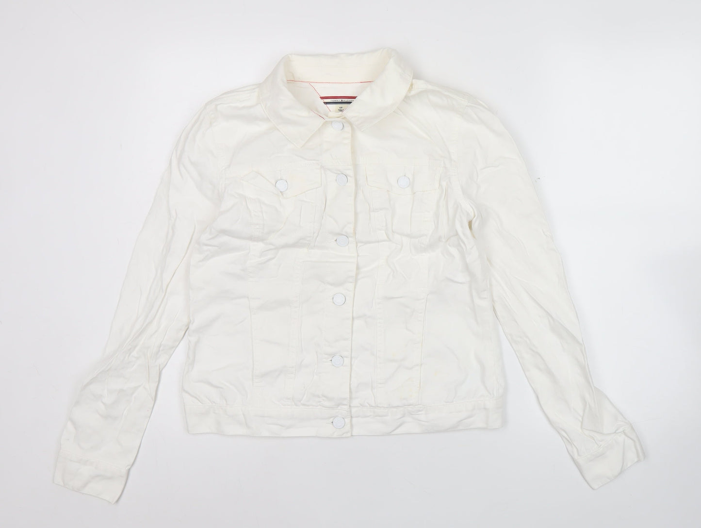 Womens UK Size S Tommy Hilfiger White Basic Jacket