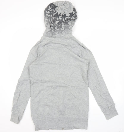Nike Women’s Grey Full Zip Hoodie M Sports Star Graphic