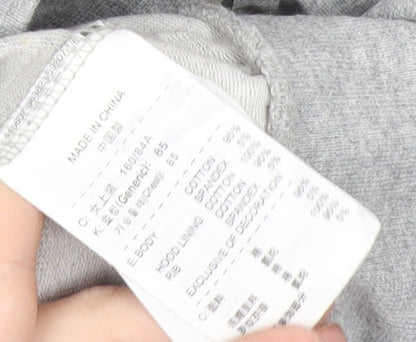 Nike Women’s Grey Full Zip Hoodie M Sports Star Graphic