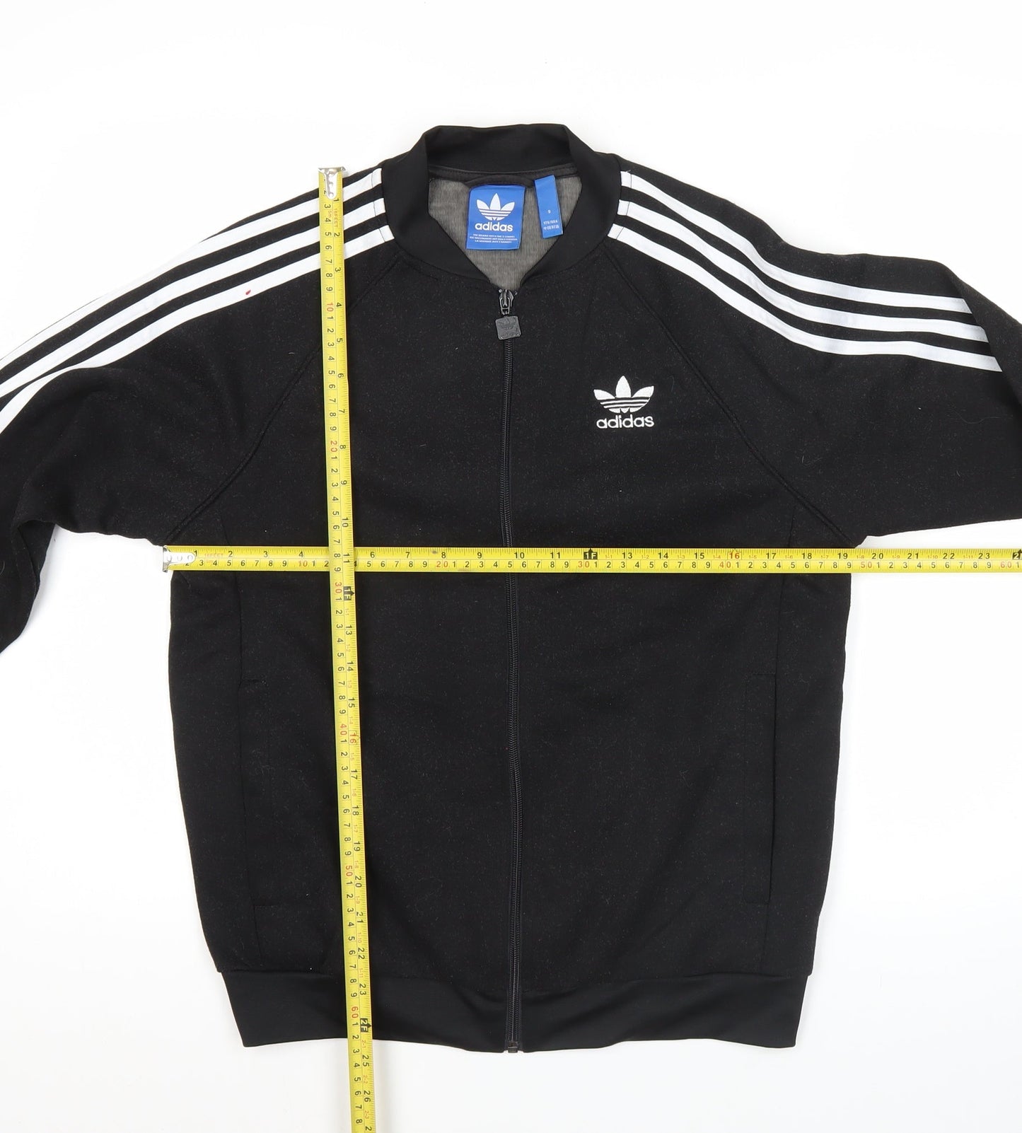 Adidas Mens Black Track Jacket Size M Full Zip Regular Fit