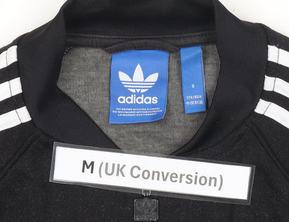 Adidas Mens Black Track Jacket Size M Full Zip Regular Fit