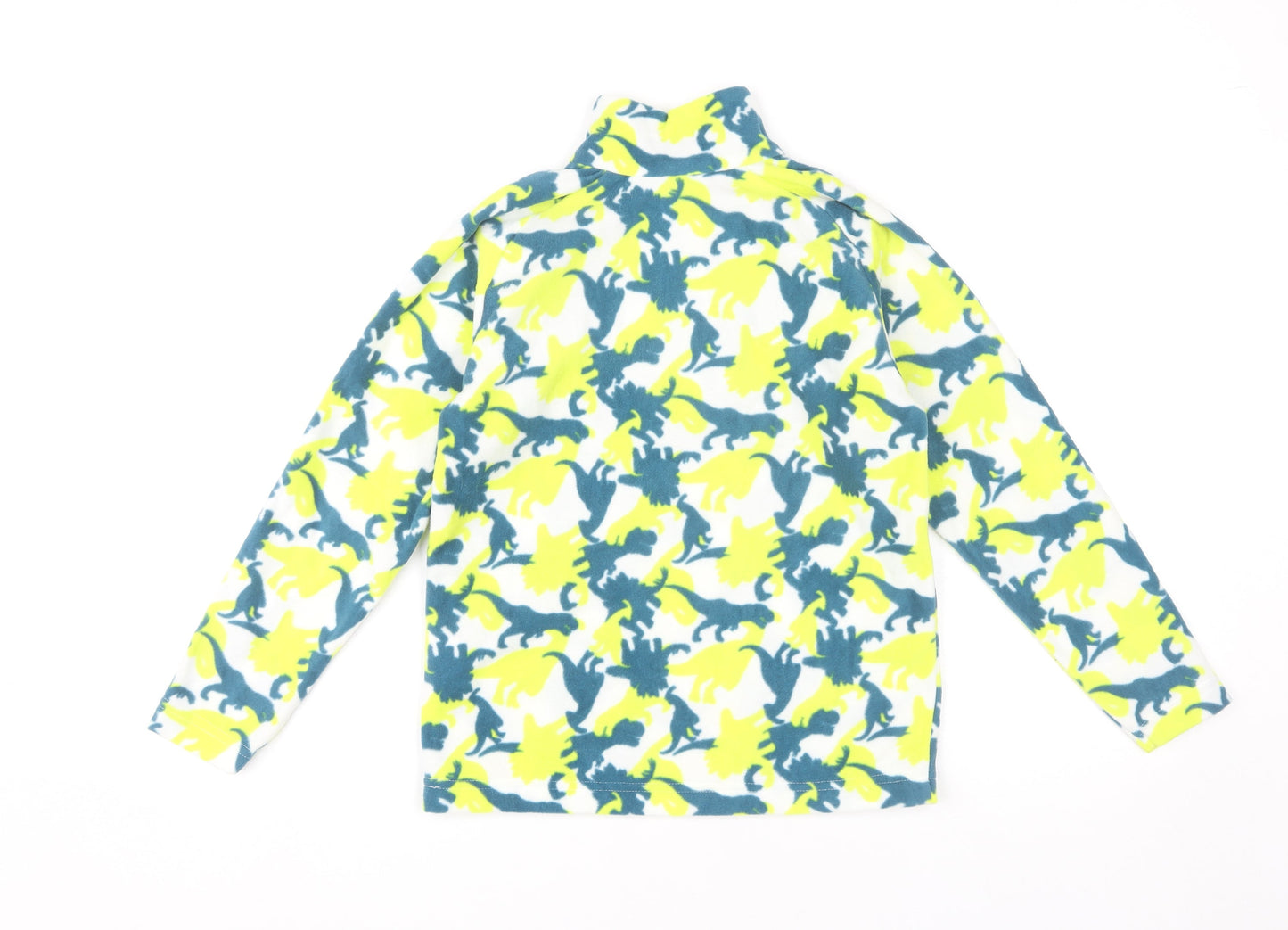 Mountain Warehouse Boys Multicoloured Dinosaur Fleece 1/4 Zip Sweatshirt 9-10Y