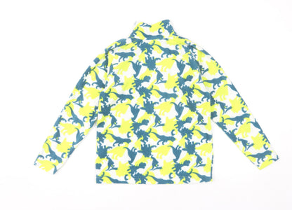 Mountain Warehouse Boys Multicoloured Dinosaur Fleece 1/4 Zip Sweatshirt 9-10Y